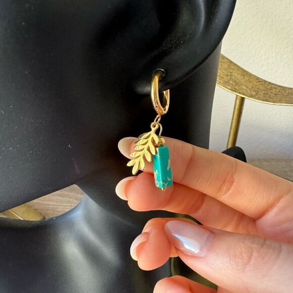 Bohemian hoop earrings N536 - Picture 4 of 4